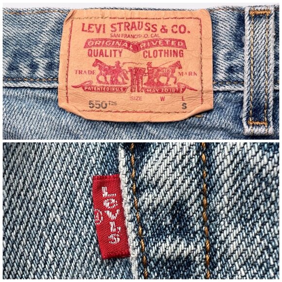Vintage Levi’s 550 Relaxed Fit Jeans Tapered Leg Denim Light Wash Size 10 Short - Picture 4 of 8